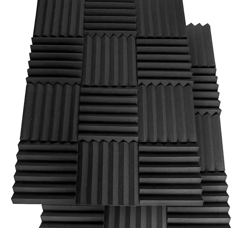 12x Espuma Acústica Aislante Alta Calidad 30x30x2,5cm Color Negro 17