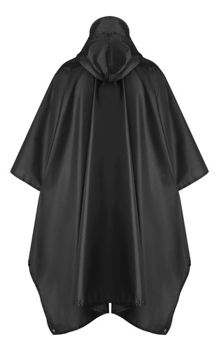 Poncho Impermeable Sin Olor Suave Capa Impermeable 210*140cm Negro 210*140cm