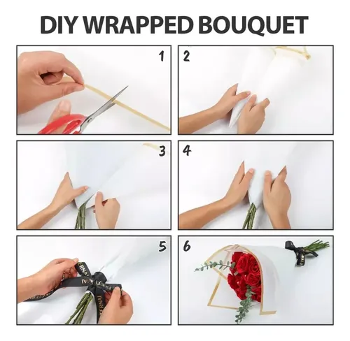 Papel Coreano 20 Pliegos Para Arreglos De Flores, Regalos 4