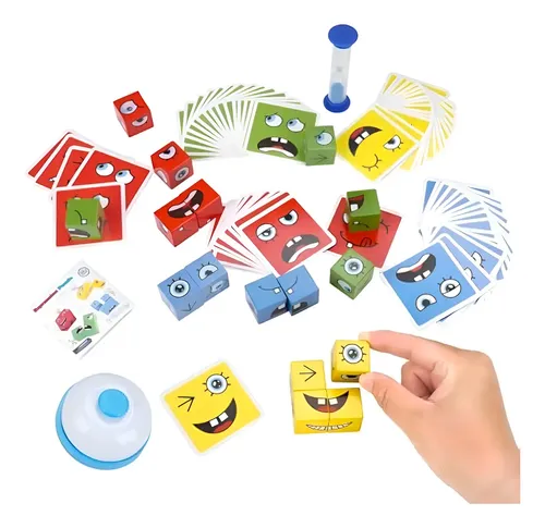 Juego De Puzzle Cubos Didáctico Expresiones Y Emociones 13