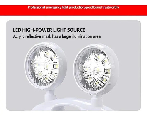 Lámpara De Emergencia Led 2 Focos 18 Leds Recargable Philco Blanco 11