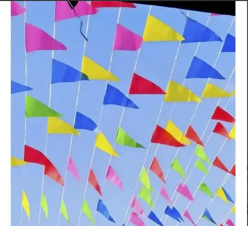 Banderines X150 Guirnaldas 80 Mt Evento/bautizo/matrimonio Multicolor 10