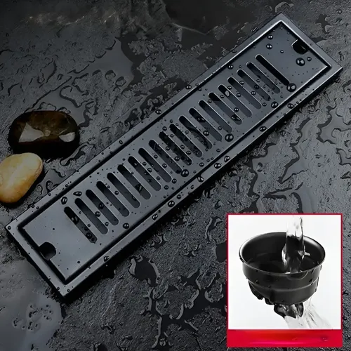 Drenaje Lateral Desagüe De Baño 40x10cm Rectangular Espesar 3