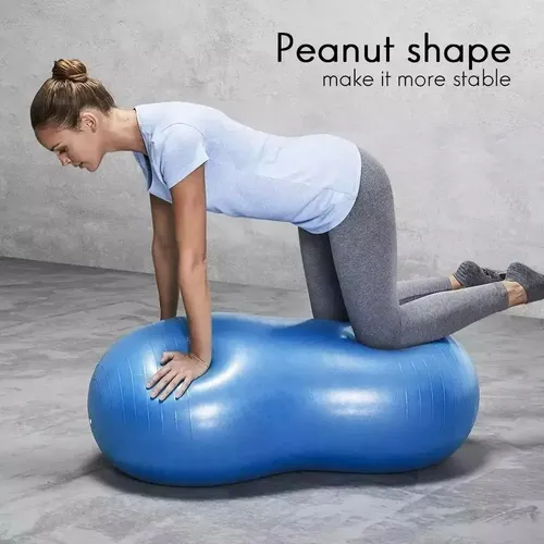 Pelota De Pilates Inaltum Balón Mani Azul Ejercicio Y Yoga 17