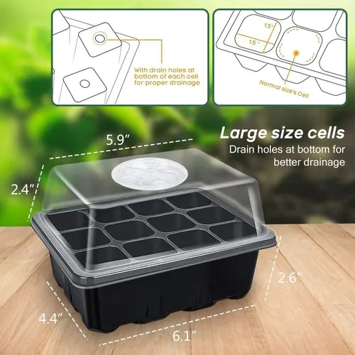 5 Germinadores De Semillas Mini Invernadero Semillero 5