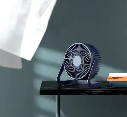 Ventilador Escritorio Usb Mini Fan Ajustable Silencioso 14 Cm Negro Plata 4 4