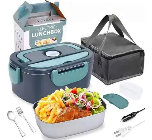 Lonchera Eléctrica Aluminio Portátil Calentar Comida 220v80w Verde Oscuro 13