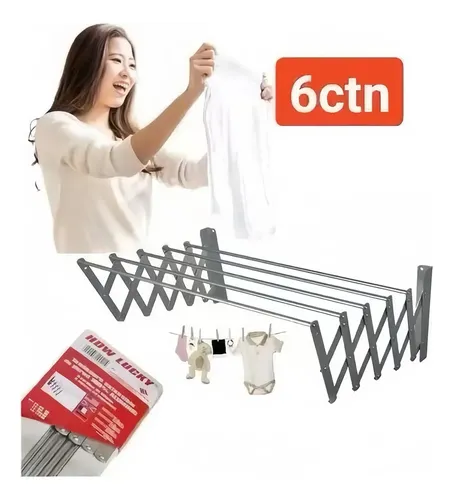 Tender De Pared Retráctil Aluminio Blanco Click Ventas 80cm 8