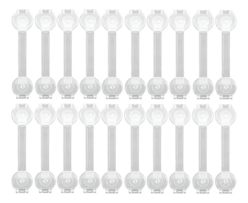 Pack 20 Seguros Niños Bebés Muebles Cajones Refrigerador Transparente