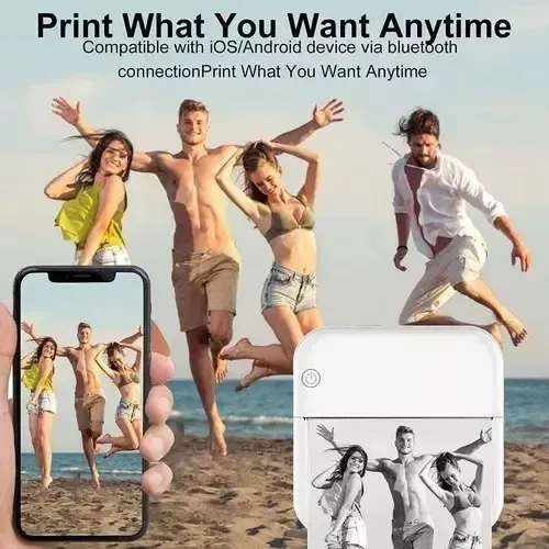 Mini Impresora Térmica Portátil Bluetooth Accesorios 13 Roll Rosa 15