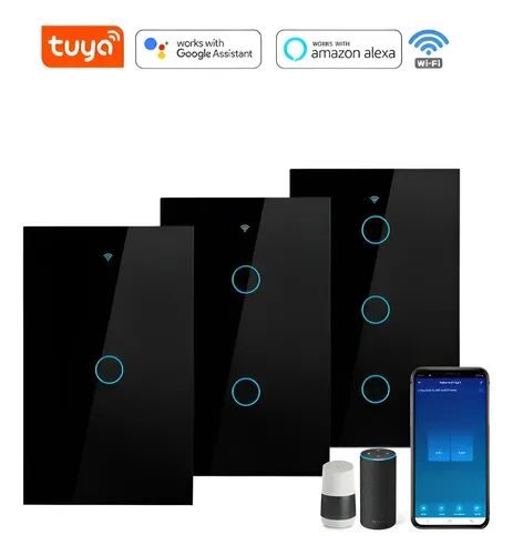 Apagador Inteligente Wifi Sin Cable Neutro 1,2 O 3 Canales