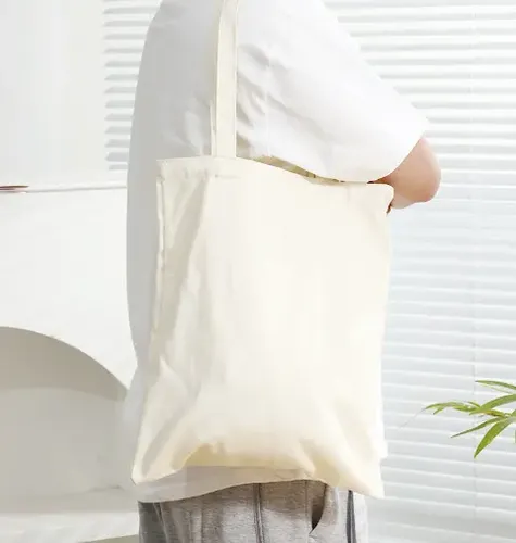 Bolsa Algodon Biodegradable Reusable 10 Unidads 35x40cm Blanco Mochila 8