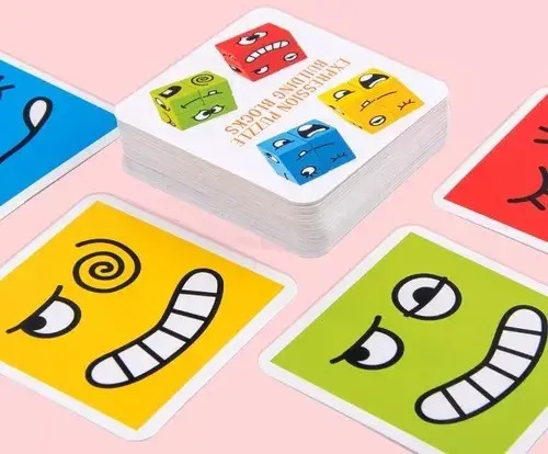 Juego De Puzzle Cubos Didáctico Expresiones Y Emociones 9