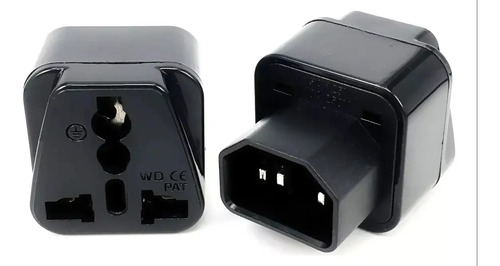 Adaptador Ups C14 A C13 Au Us Uk Eu Chile Enchufe 2pack Negro 17