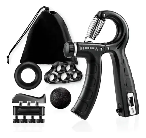 Hand Grip Set Pinza Resistencia Hand Grip Ejercicio Muñeca Negro 19
