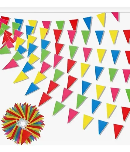 Banderines X150 Guirnaldas 80 Mt Evento/bautizo/matrimonio Multicolor