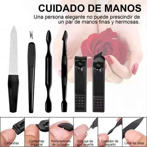 Set De Herramientas De Manicura Y Pedicura Kit Uñas 24pcs 10