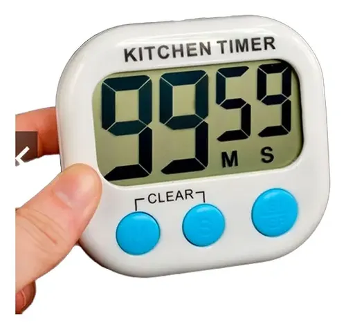 Temporizador Cronómetro Digital Para Cocina Blanco Despertador 13