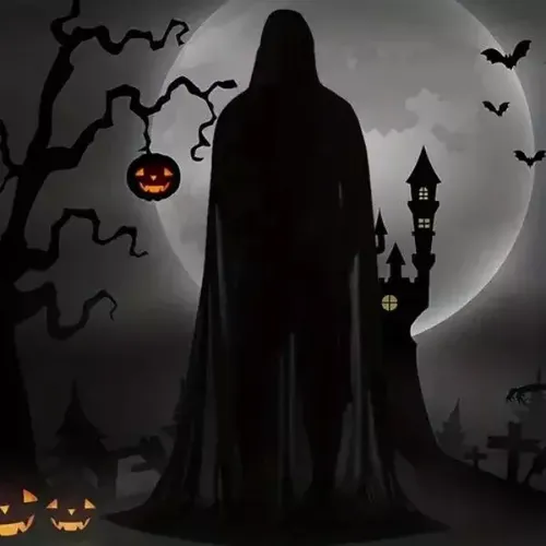 Capa Con Capucha Halloween Disfraz Noche De Brujas Unisex Negro 10