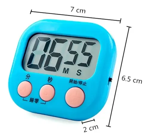 Temporizador Cronómetro Digital Para Cocina Blanco Despertador 9