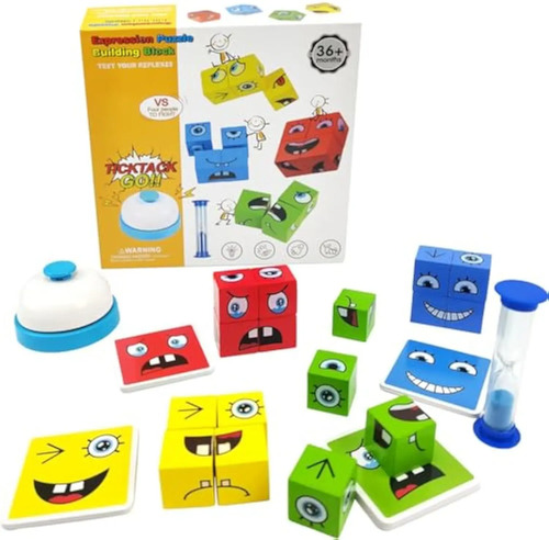 Juego De Puzzle Cubos Didáctico Expresiones Y Emociones 20