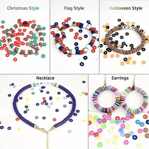Set Mostacillas Arcilla 24 Color Pulseras Collares Bisuteria Conjunto De Polímero De Adorno De Bricolaje De Cuentas De Arcilla 6000pcs 20 Cm 19 Cm 9