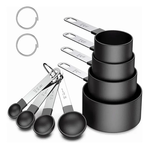 Cucharas Y Taza Medidora Con Mango Acero Inoxidable,cocina 15