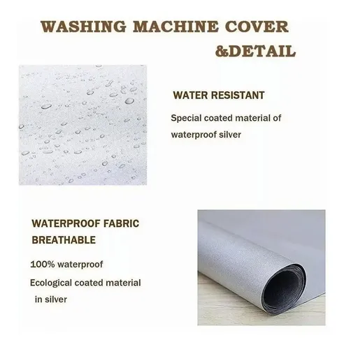 Funda Lavadora Y Secadora Protector Impermeable Anti-uv Gris Claro 8