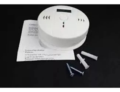 Alarma Detector Monóxido De Carbono Autónomo Digital Lcd Color Blanco 18