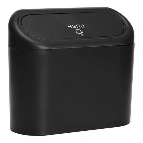 Basurero Para Auto Portatil Universal 1 Litro Negro 16