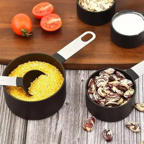 Cucharas Y Taza Medidora Con Mango Acero Inoxidable,cocina 4