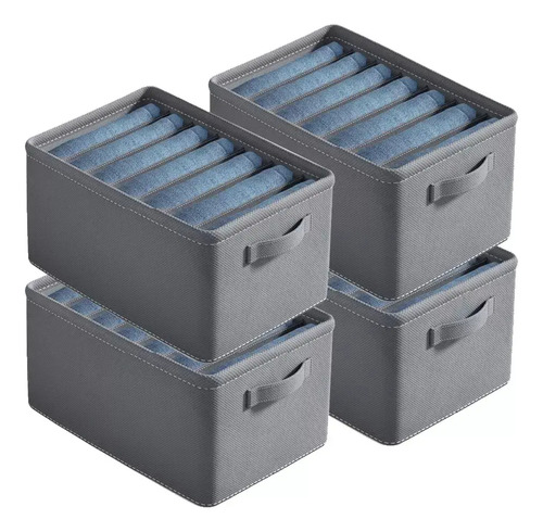 5pzs Organizador De Ropa De Armario Para Jeans Con Gris Gris 9