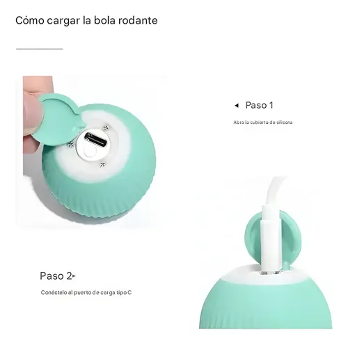 Pet Gravity Juguete Gato Bola Interactivo Inteligente Recarg Azul 17