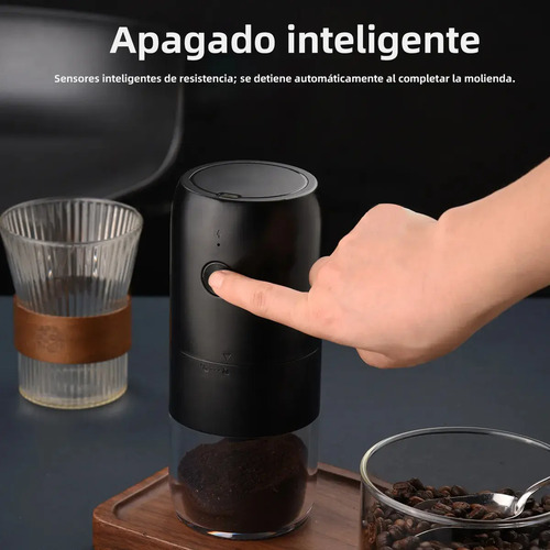 Molinillo De Café Eléctrico Moledor Núcleo Molienda Cerámico Negro 4