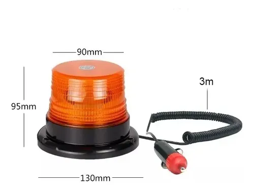 Baliza Led Estroboscopicas Ámbar 12/24v Vehículo Seguridad 5