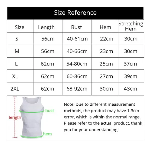 Faja Reductora Camiseta De Compresión Para Hombre Moldeador De Abdomen Y Espalda, Talla Xl Negro/blanco 11