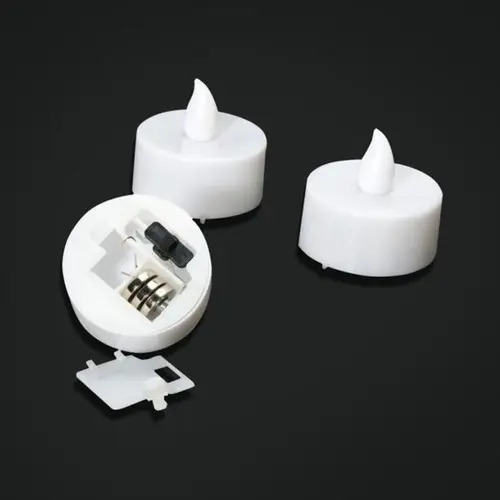 Pack 24 Velas A Pila De Led Con Efecto Llama Dorado Vela 15