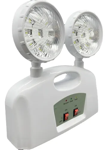 Lámpara De Emergencia Led 2 Focos 18 Leds Recargable Philco Blanco