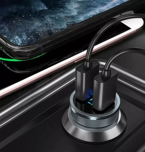 Cargador Auto Essager, Carga Rápida 36 W, Tipo Usb Y Tipo C Plateado 9