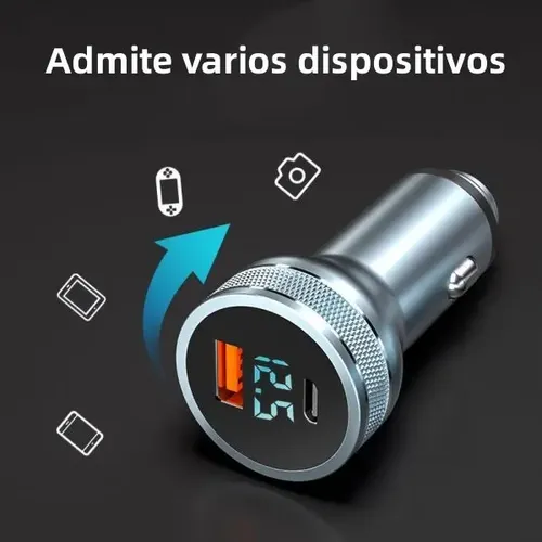 Cargador Auto Essager, Carga Rápida 36 W, Tipo Usb Y Tipo C Plateado 3