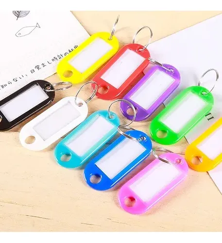 100 Llaveros Etiqueta Identificador Colores Mixtos Surtido Varios Colores 8