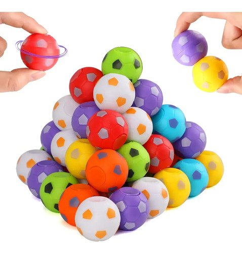 Pack 20 Spinner De Pelotas De Fútbol Sorpresa De Cumpleaños Color Variado Variado 5