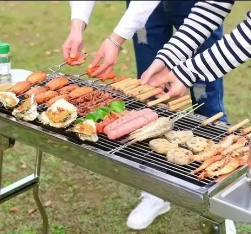 12 Brochetas Pinchos Anticucho Acero Barbacoa Parrilla Asado 6