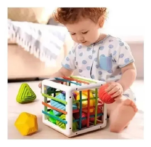 Juguete Interactivo De Habilidad Motora Cubo Montessori Vistoso 4