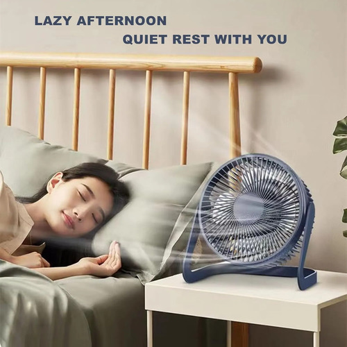 Ventilador Escritorio Usb Mini Fan Ajustable Silencioso 14 Cm Negro Plata 4 14