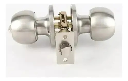 Pomo Chapa Cerradura Dormitorio / Baño Plateado 11