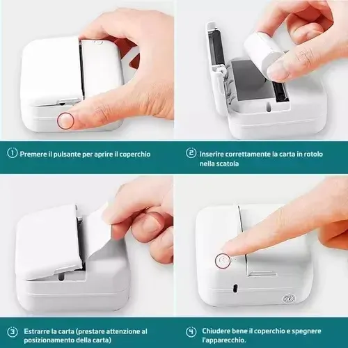 Mini Impresora Térmica Portátil Bluetooth Accesorios 13 Roll Rosa 20