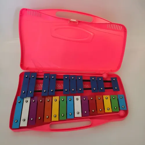 Metalofono Cromatico 25 Notas Xilofono Infantil Escolar Color Amarillo 15