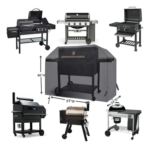 Funda Barbacoa Impermeable Allidea Protector Parrilla 145x117x61cm 8