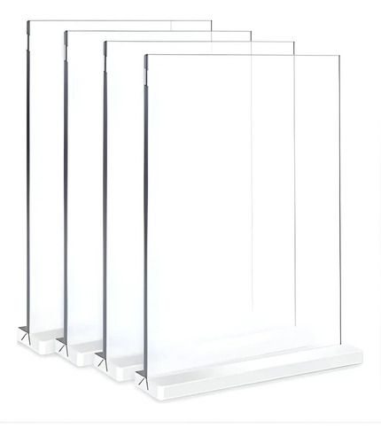 Porta Menu O Folleto De Acrilico 22x28 Cm.(carta) Color Blanco 17